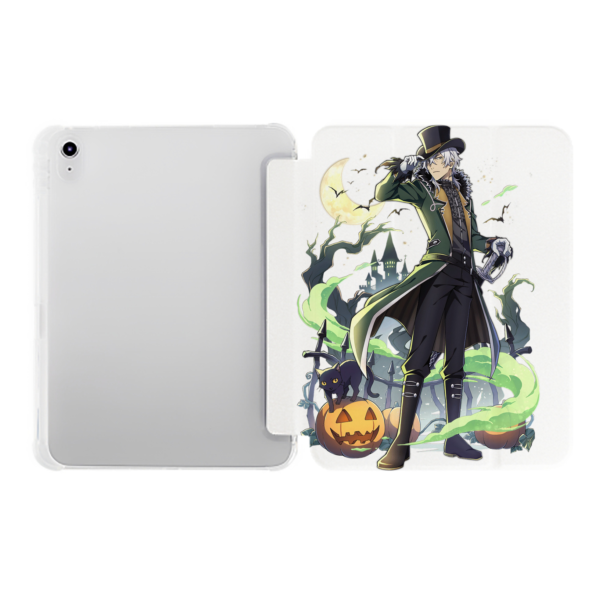 （画像用） 文豪ストレイドッグス Bungo Stray Dogs IPad ケース ペン収納付き 三つ折りスタンド PUレザー×シリコン 対応機種9.5/10.5/10.9インチ